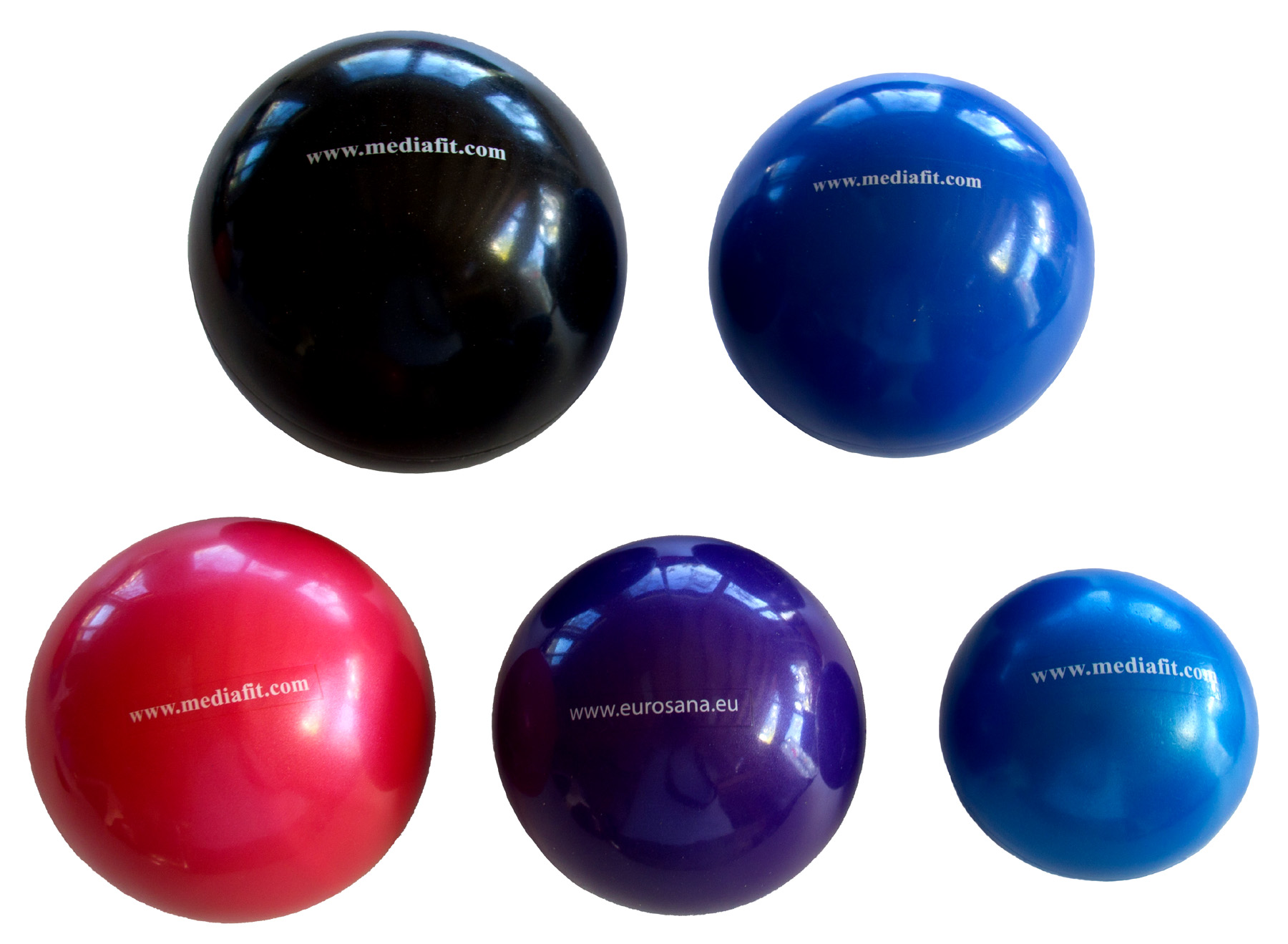 Gewichtsball Pilates-2 x 1.0 kg Hart
