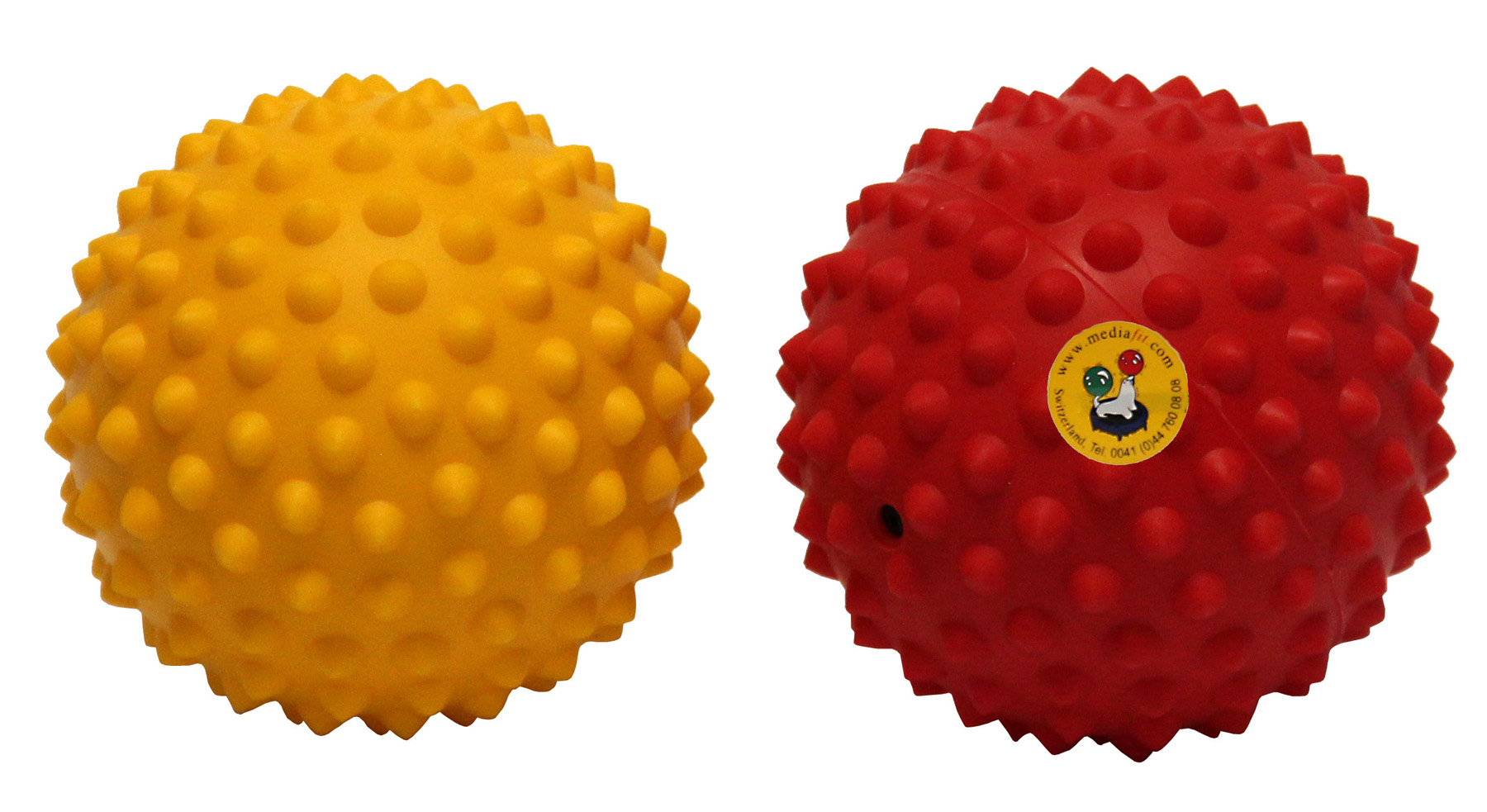 Aktiva - Noppenball mediafit Gelb und Rot Activa Bälle