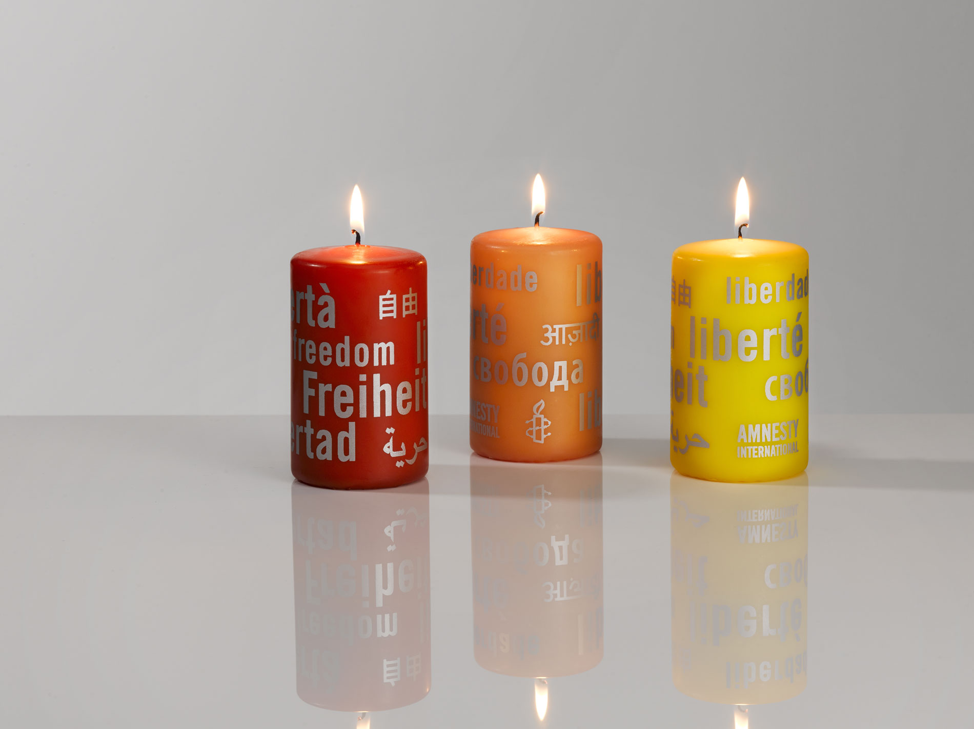 Kerzen der Freiheit Amnesty 3 Set