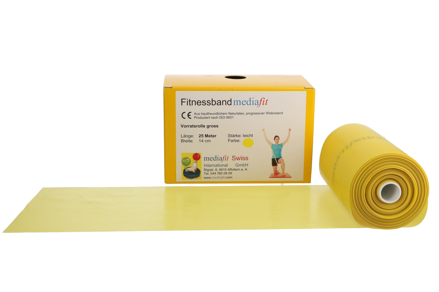 Fitnessband mediafit 25 m Rolle